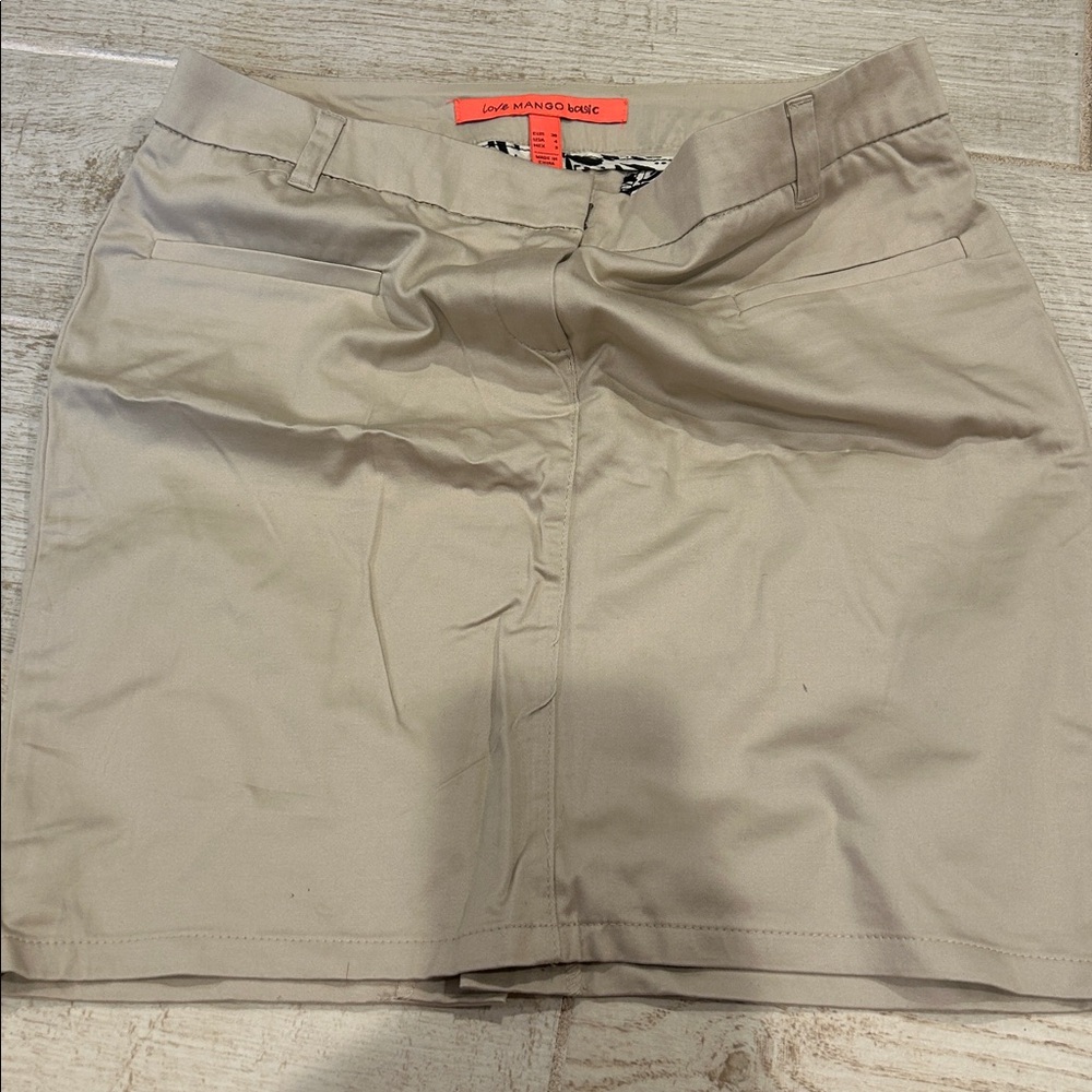 Beige Mini Skirt